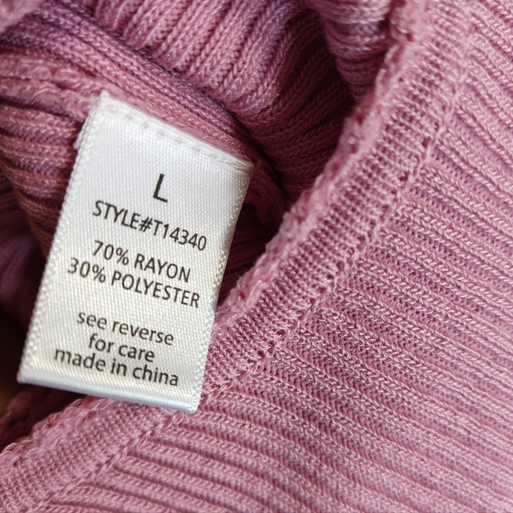 Pink Ribbed Knit Top - Picture 3 of 4